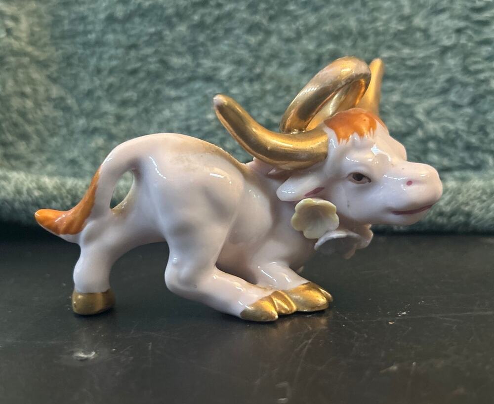 Vintage Japan Shaker Pink Gold Bull Holy Cow